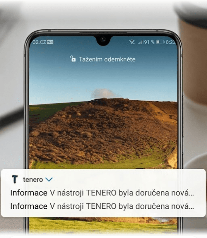 Mějte své tendry pod kontrolou kdekoli s aplikací Tenero.: notifikace